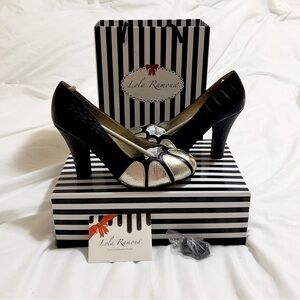 Black and Gold Women's Heels